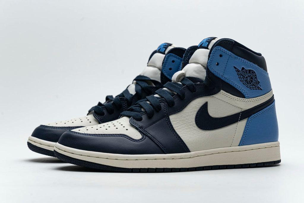 Air Jordan 1 Retro High Obsidian UNC Reps Sneaker 555088-140