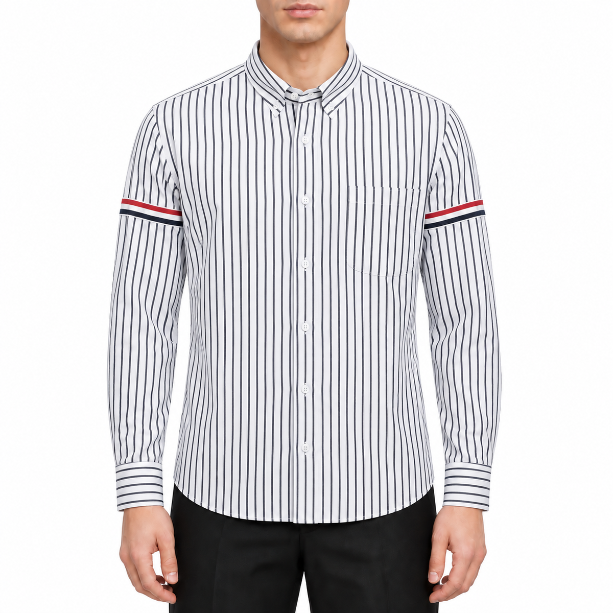Classic Four-Bar Striped Dress Shirt - 100% Cotton Made in Japan | Thom Browne