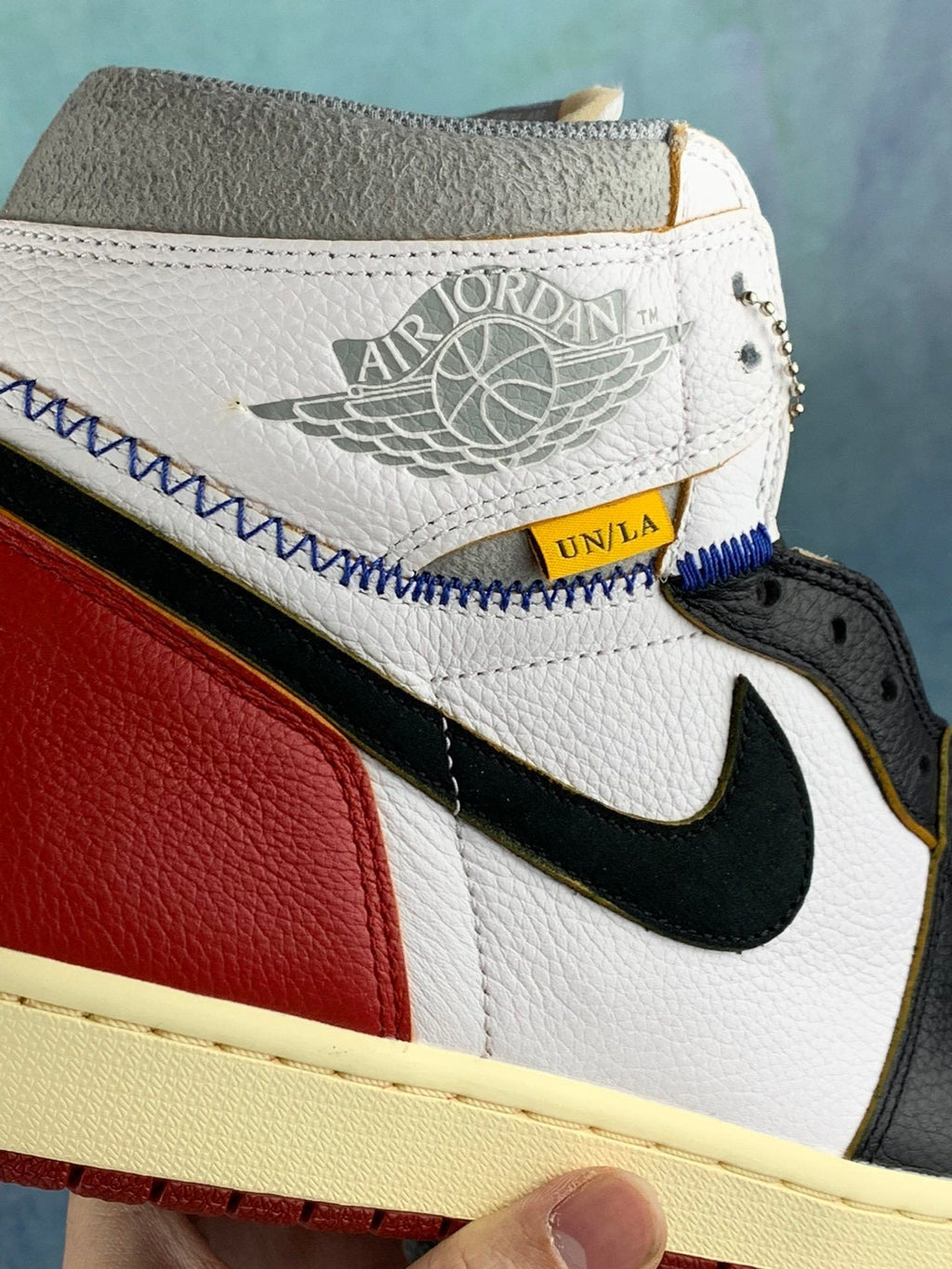 Air Jordan 1 High Black, White, and Red Unisex Sneakers BV1300-106