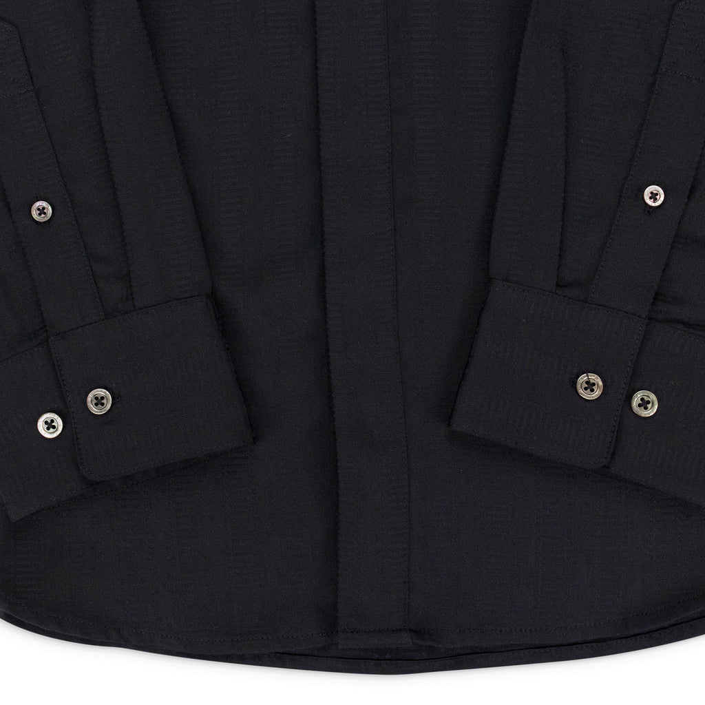 BLACK JACQUARD DICE BUTTON-DOWN SHIRT