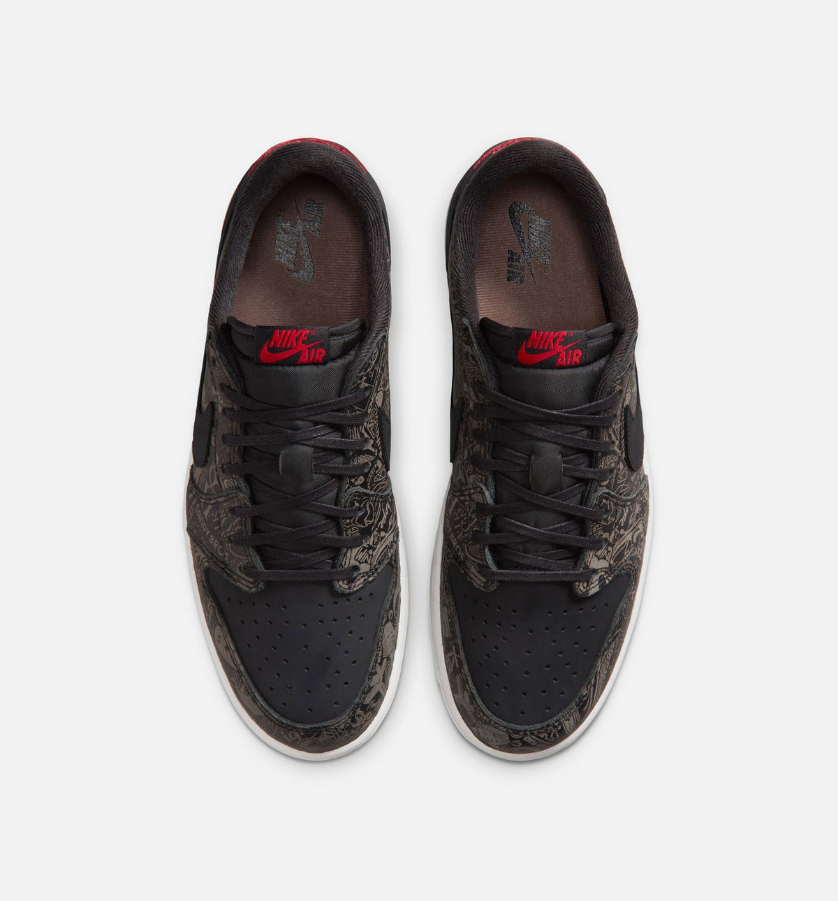 Air Jordan 1 Retro Low OG Laser Men's Sneakers - Black/Varsity Red/Summit White