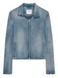 Courrèges City Shadow stand-up collar denim jacket