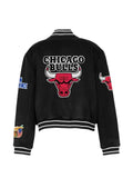 Jeff Hamilton chicago bulls-patch bomber jacket