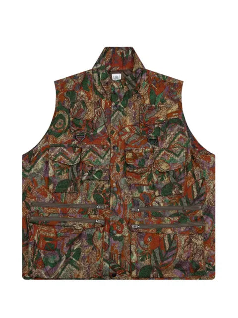 SOUTH2 WEST8 zipped multi-pocket padding vest