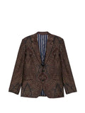 ETRO single-breasted wool-blend jacquard jacket with Paisley motif