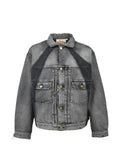 Dear BORO faded-effect boxy denim jacket
