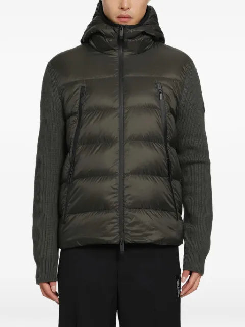 Moncler padded panelled hooded jacket