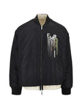 Emporio Armani logo-embroidered long-sleeve bomber jacket