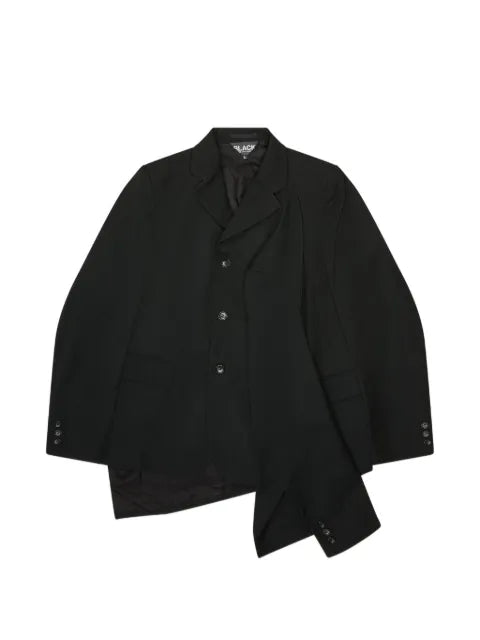 Black Comme Des Garçons deconstructed asymmetric jacket