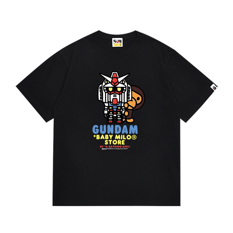 BAPE Ape Head Shark Print Loose Casual Unisex T-Shirt