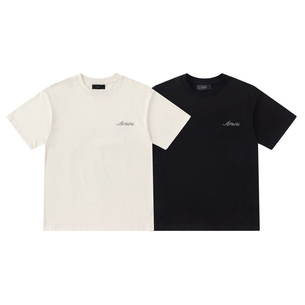 Amiri Club Letter Graphic Crew Neck T-Shirt Unisex