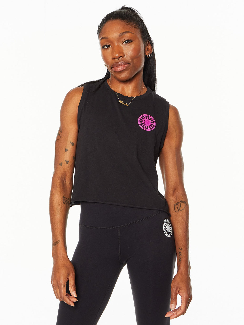 Black Call Letter Renee Tank