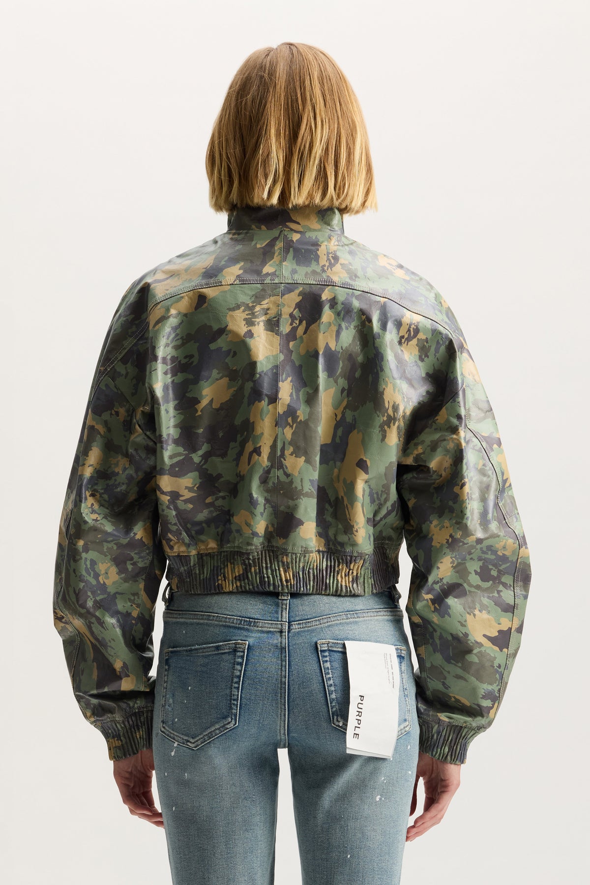 Painted Camo Leather Jacket