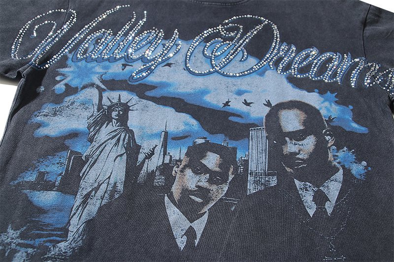 VALE USA Valley Dreams Rhinestone Graphic T-Shirt