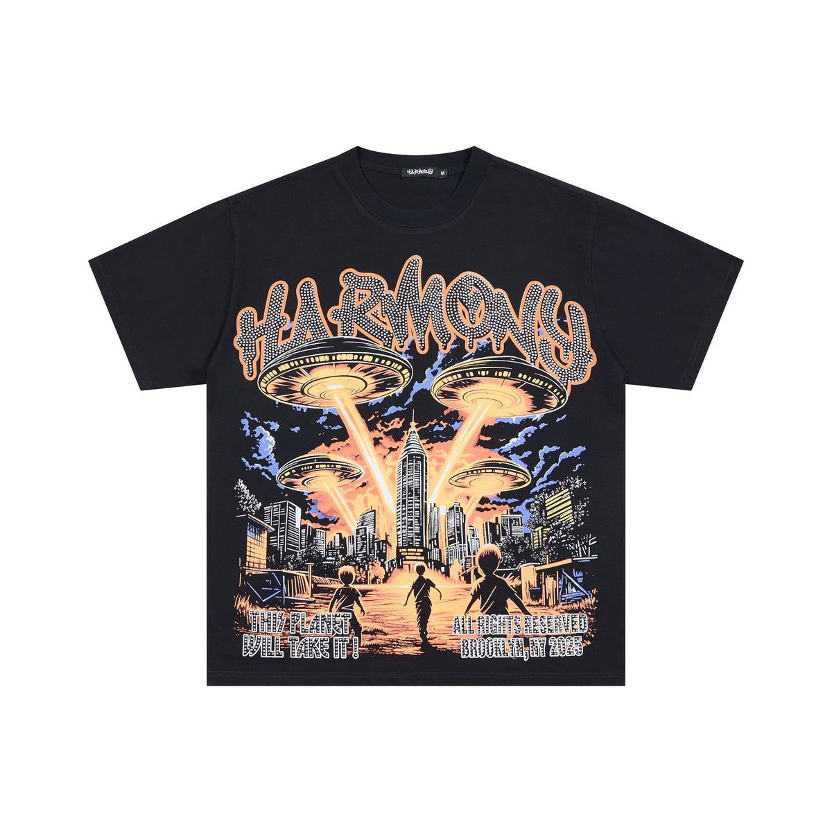 HARMONY Rhinestone Graphic T-Shirt