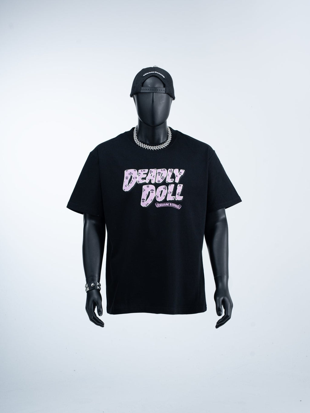 Chrome Hearts Deadly Doll Girl Graphic Short-Sleeve T-Shirt