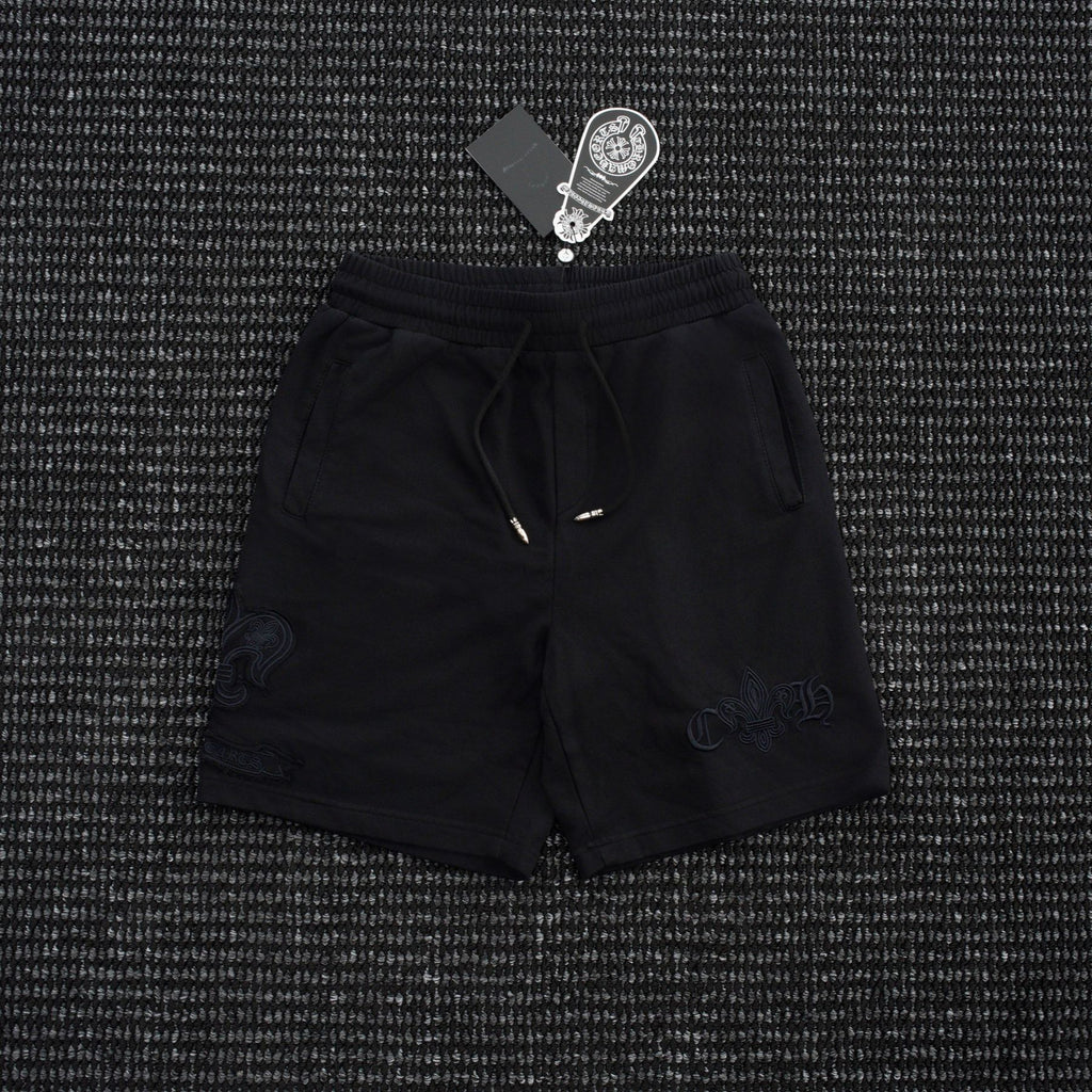Chrome Hearts Tonal Sanskrit Cross Embroidered Shorts