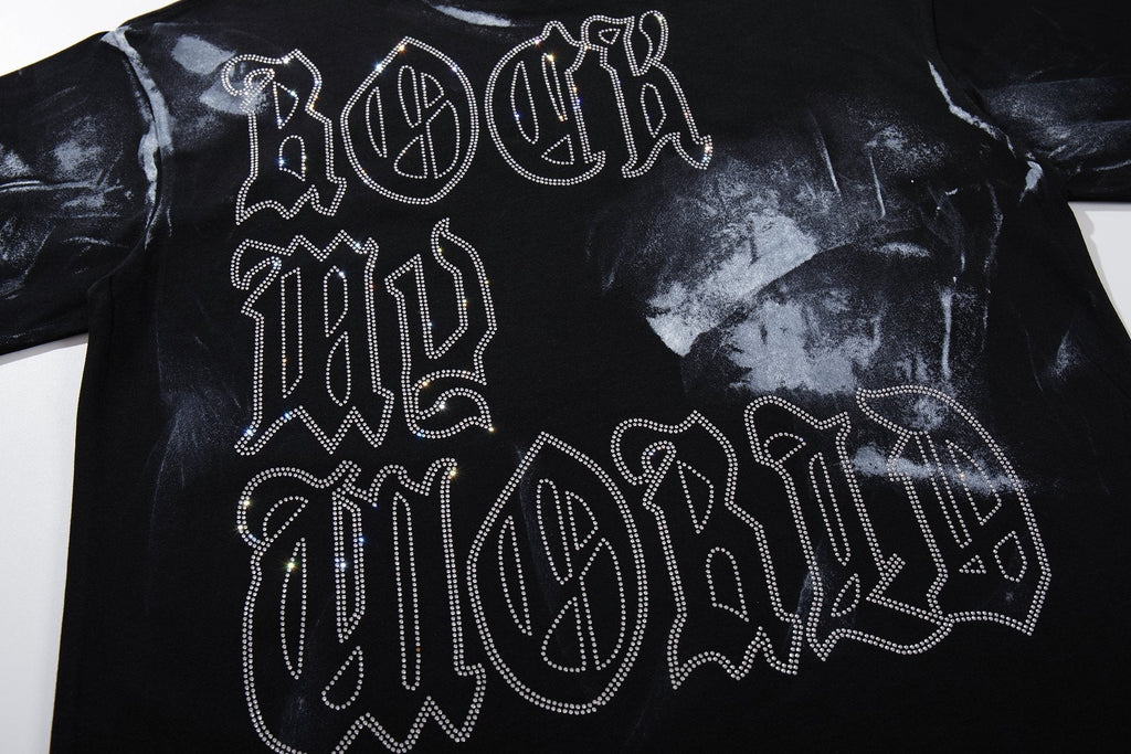 BKYS Revival Rhinestone Portrait Graphic T-Shirt