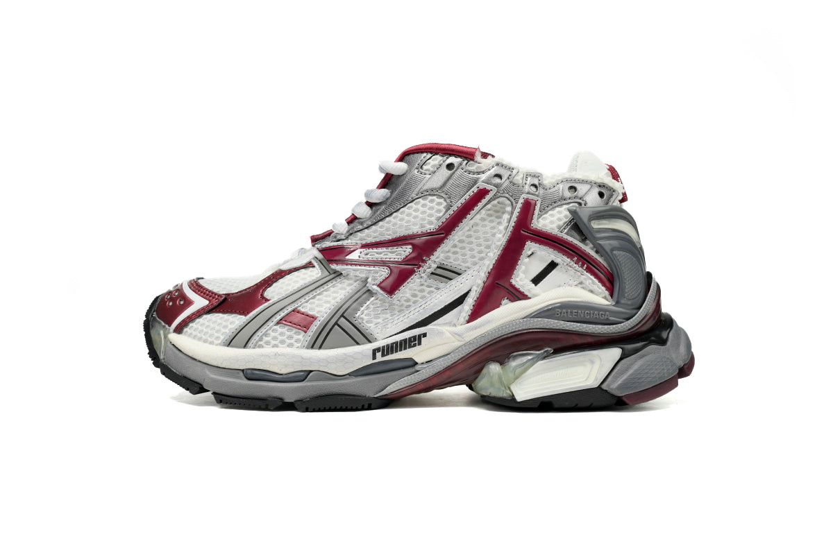 Balenciaga Wmns Runner Sneaker 'White Burgundy' 677402 W3RB3 9069