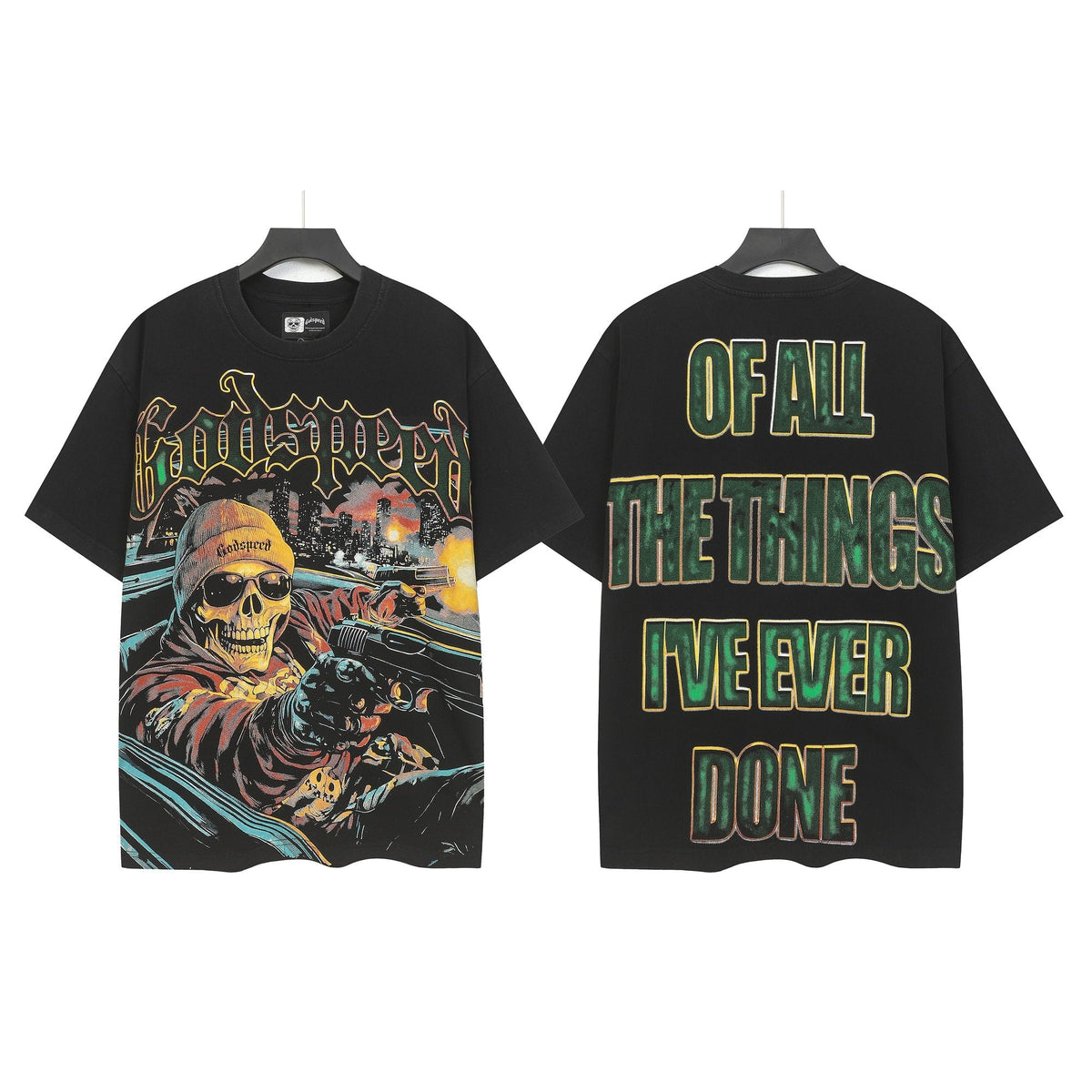 Godspeed Skull Car Graphic T-Shirt