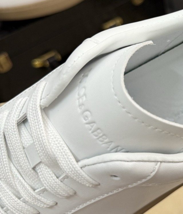 Dolce & Gabbana White Tan Sole Sneakers