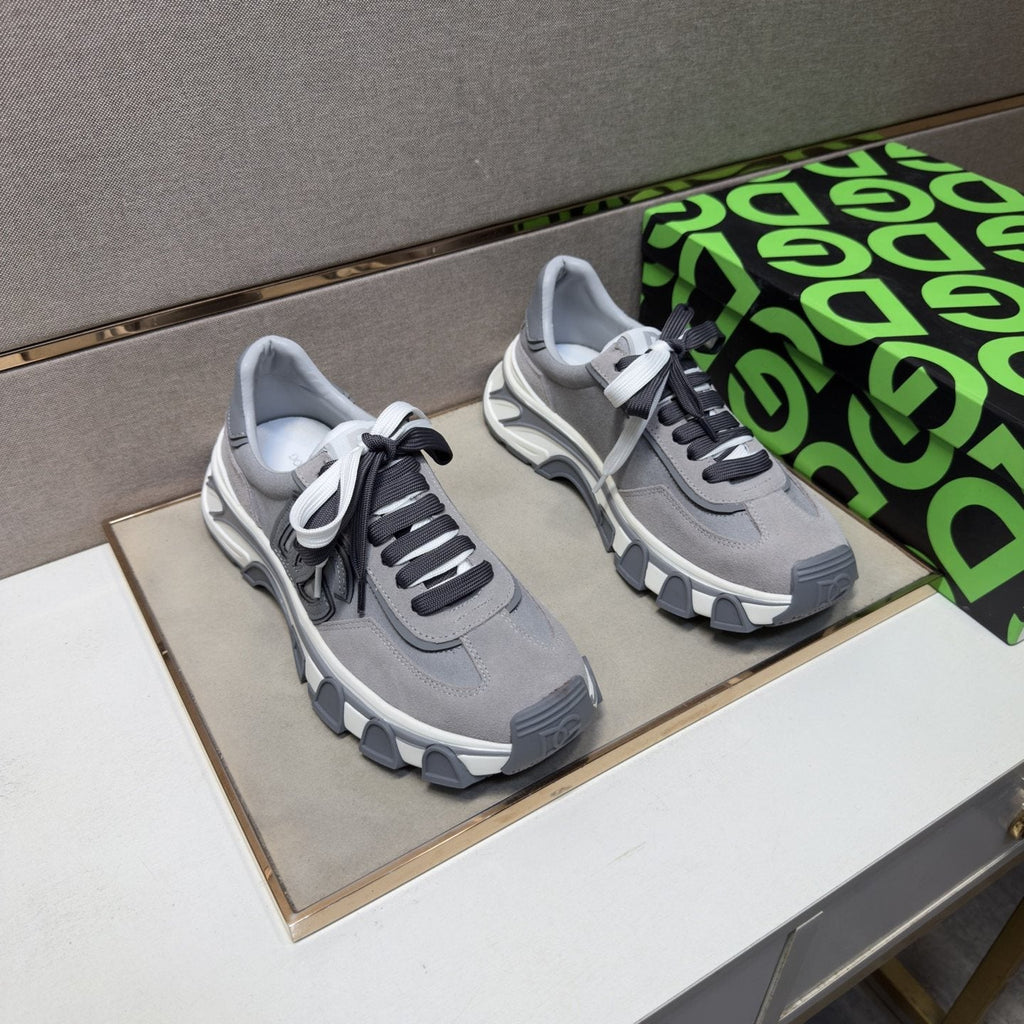 Dolce & Gabbana Gray Paneled Sneakers