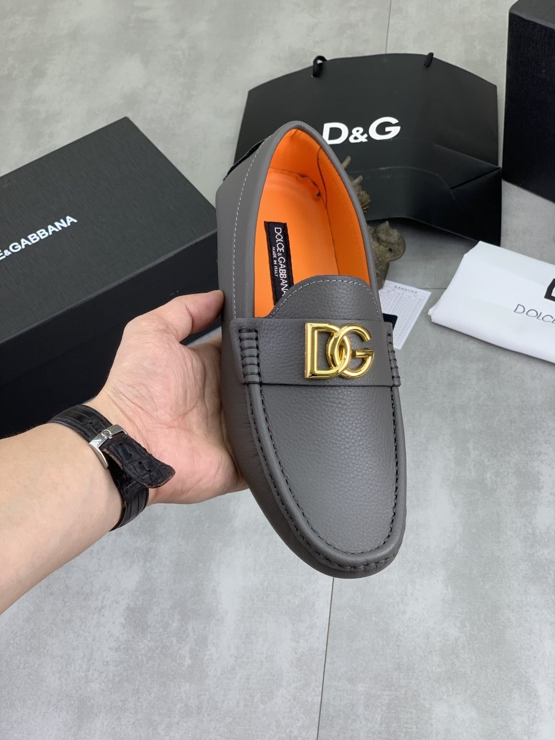 Dolce & Gabbana Apron-Toe Driving Loafers
