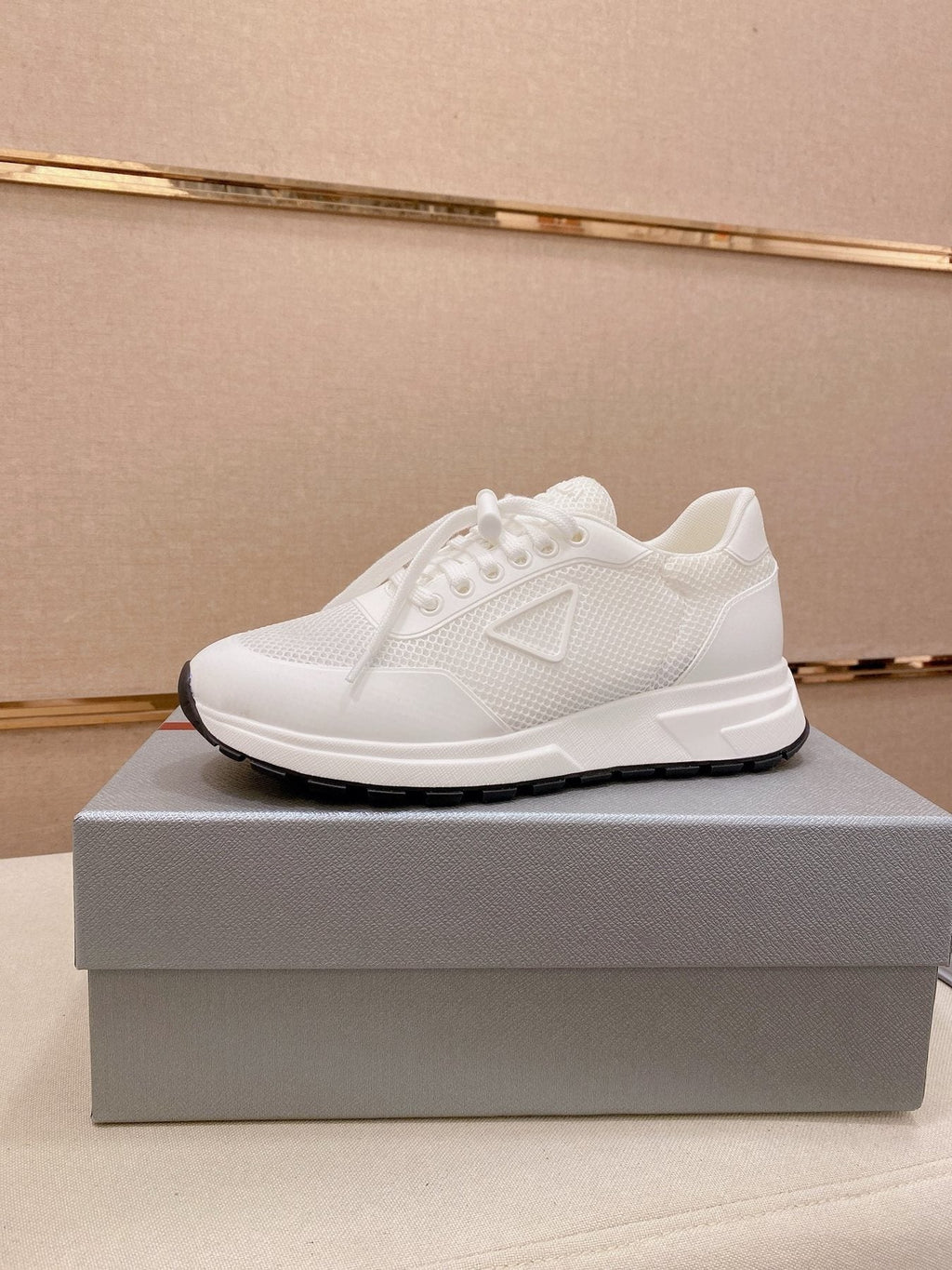 Prada Men's Knit Low-Top Sneakers